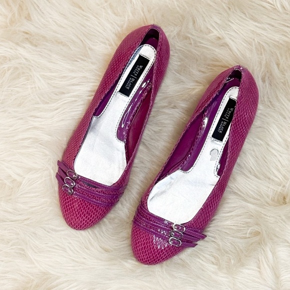 White House Black Market Fuchsia Textured Flats - Picture 5 of 9